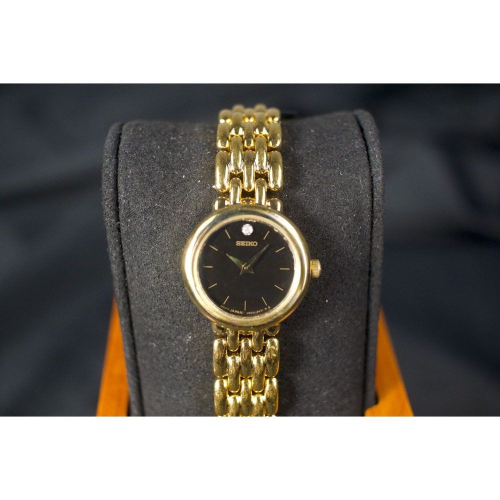 "Wayfinder Watch" - Beautiful Seiko V400-0999 Women’s Quartz Gold Tone New Batt